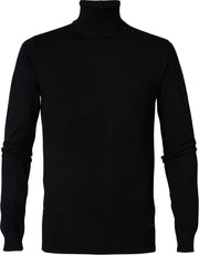 PETROL - Knitwear Collar - ZWART S