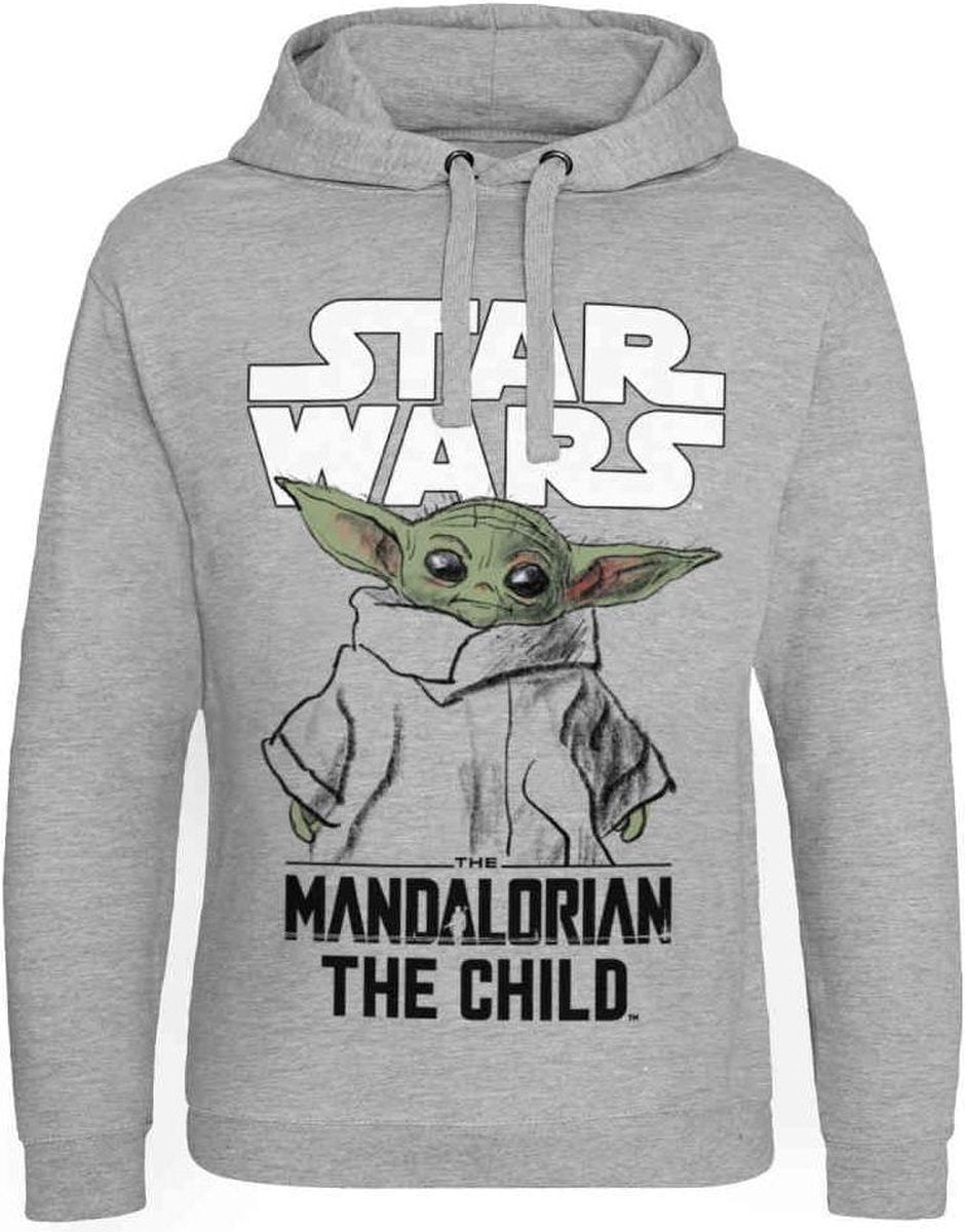 Star Wars Hoodie/trui -XL- The Mandalorian - Mandalorian Child Grijs