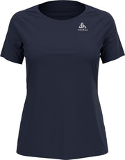 ODLO T-shirt S/S Crew Neck Essential Light Dames - Diving Navy - Maat S