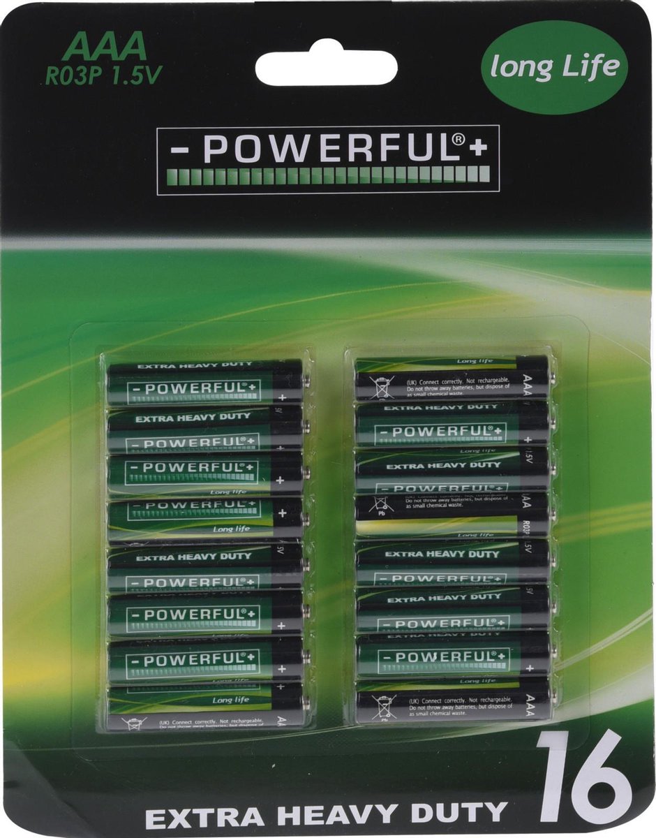 JAP AAA Batterijen - 16 stuks - 1.5V