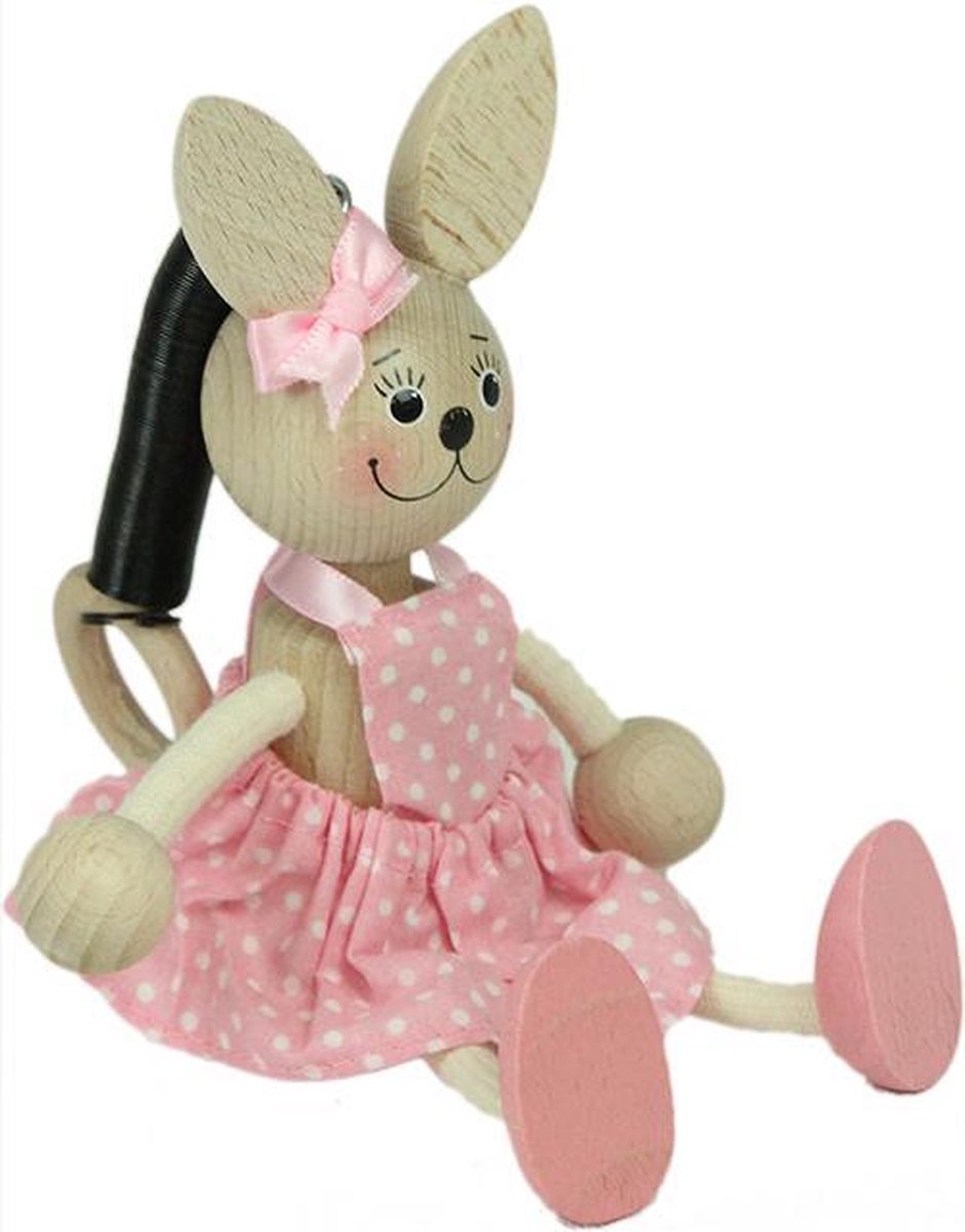 DW4Trading® Houten verende poppetje KITTY