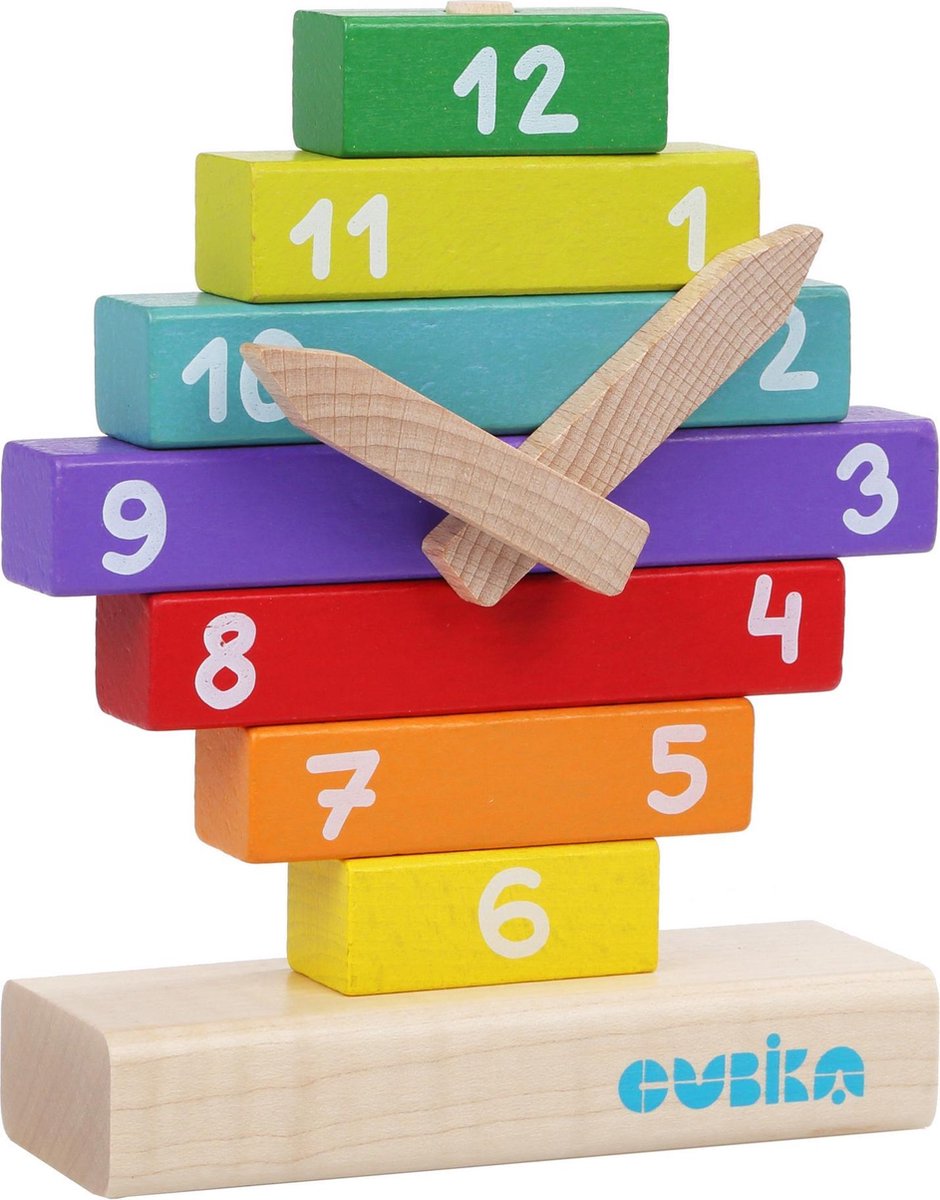 Cubika houten bouwset klok