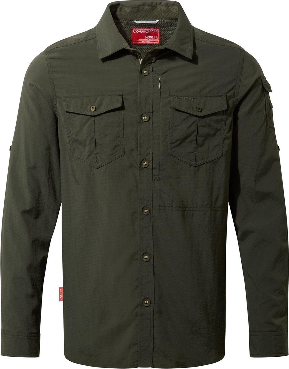 CRAGHOPPERS - Adv - nosilfe - LSl shirt - d.khaki - maat M