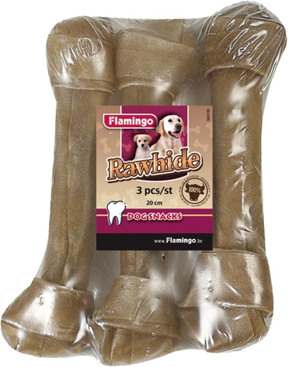 Zooselect Hondensnack Rawhide Knoopbeen 20 cm 3 stuks