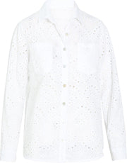 Cassis - Blouse in katoen met borduurwerk - Wit