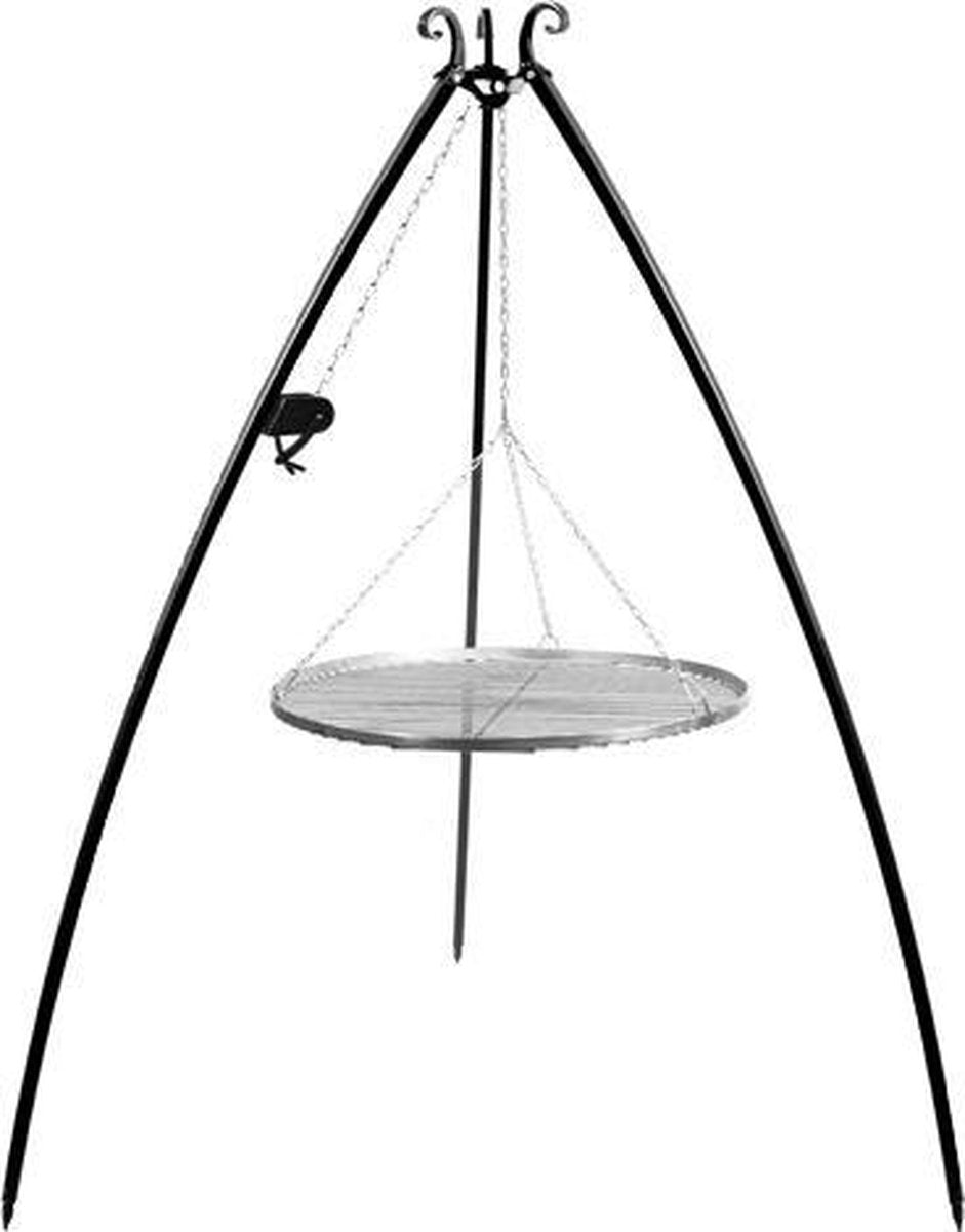 CookKing Grill Tripod Roestvrij Staal Rooster met Haspel 60 cm