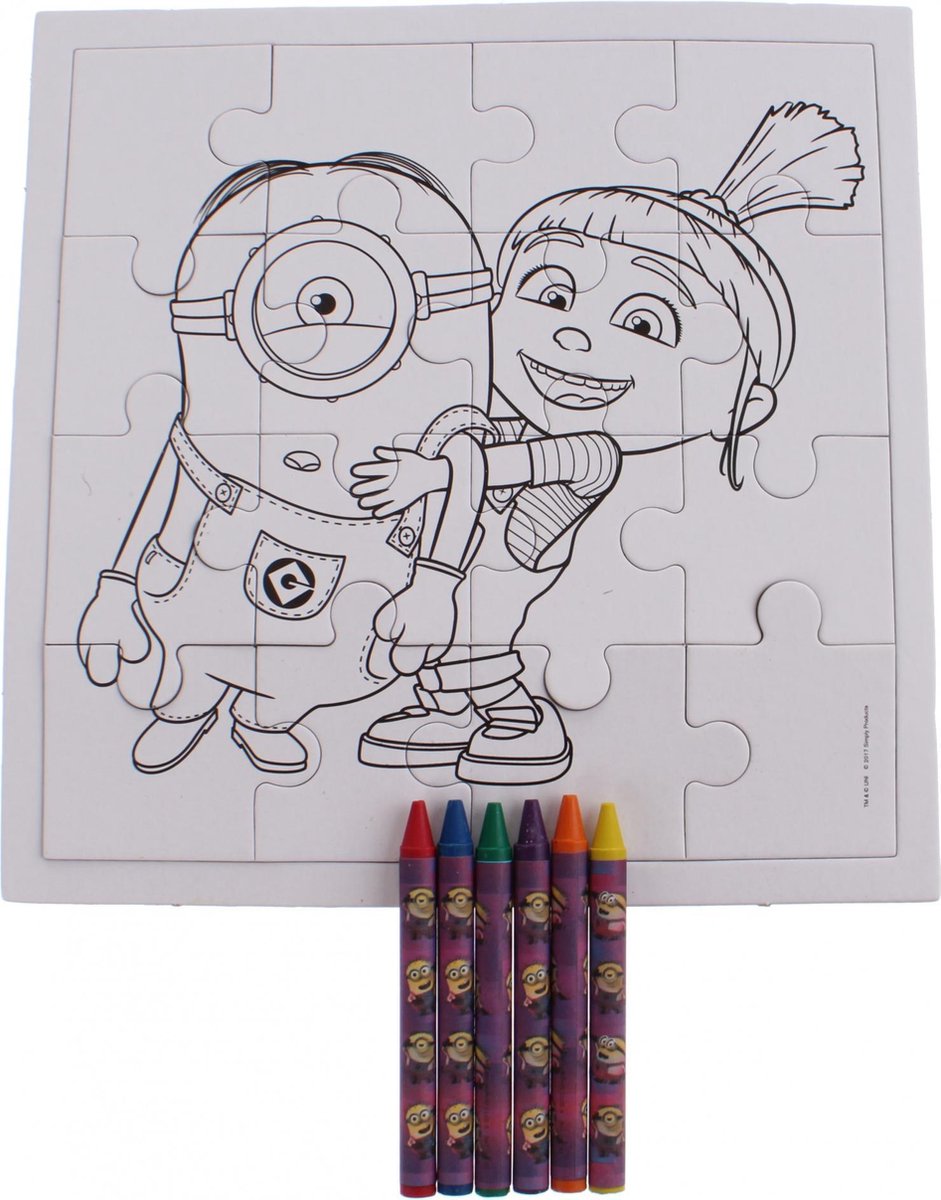 Universal Kleurpuzzel Minions 16 Stukjes