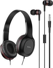HOCO W24 Enlighten Two-Pack - Koptelefoon met Draad + Earbuds Oordopjes - 3
