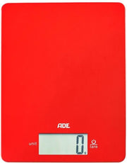 ADE KE 1800-1 keukenweegschaal Elektronische keukenweegschaal Rood Tafelblad Rechthoek