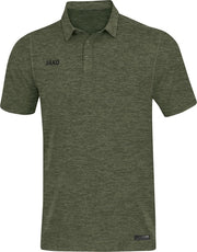 Jako Polo Premium Basics Kaki Gemeleerd Maat M