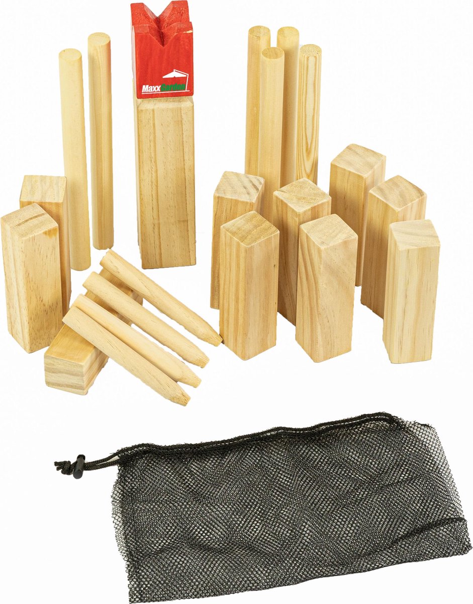 MaxxGarden Houten Kubb spel set