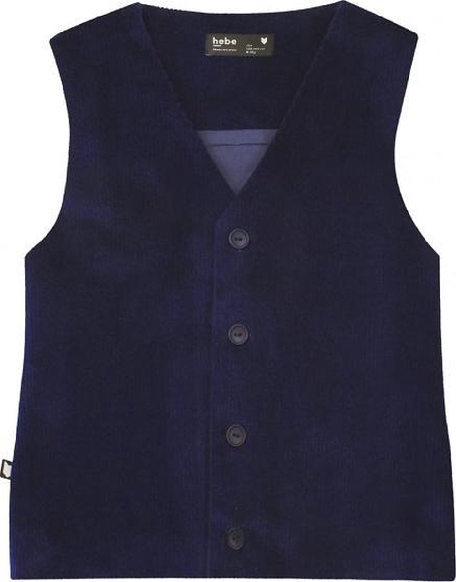 HEBE - gilet corduroy blauw - Maat 122/128