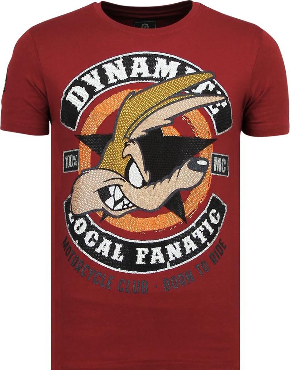 Local Fanatic Dynamite Coyote - Party T shirt Heren - 6320B - Bordeaux - Maten: XL