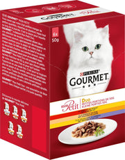 Gourmet Mon Petit - Kattenvoer Volwassen Kat Duo Vlees - 24 x 50 g