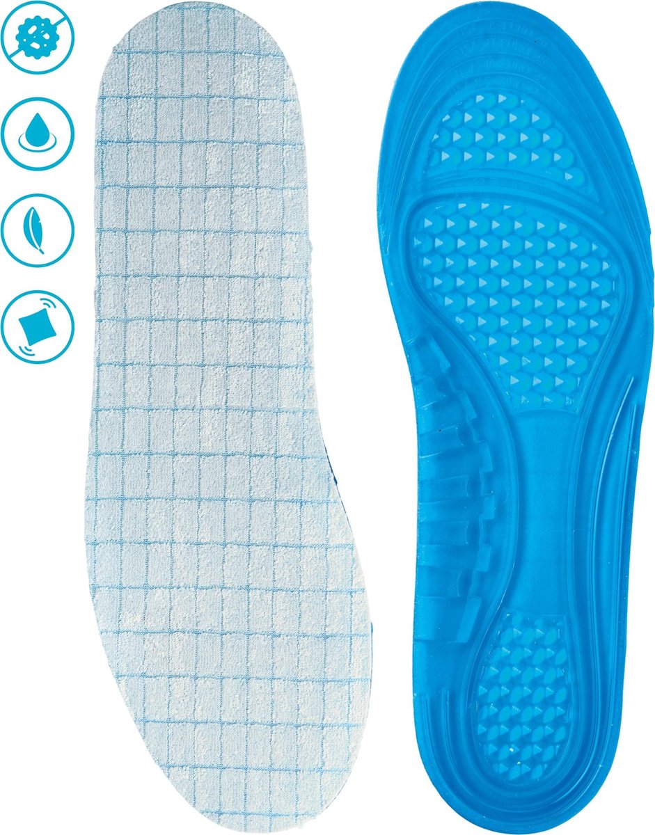 Shoefresh Bamboe Gelzooltjes – Geurvreters voor schoenen – Anti-zweet inlegzolen heren – Maat 37-42 - 1 paar