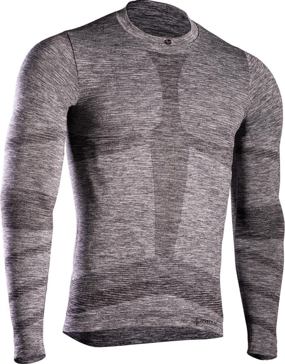Iron-ic Sportshirt Thermo Heren Polyamide Grijs Maat S/m