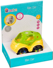 Bam Bam mini-speelgoedmix 1293 - Geel - Auto Rammelaar bijtspeelgoed grijp speelgoed baby peuter - 3+m