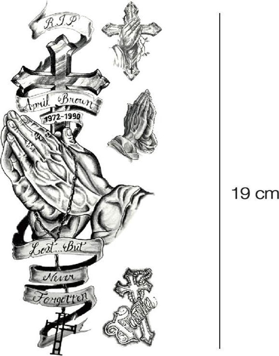 Biddende Handen neptattoo