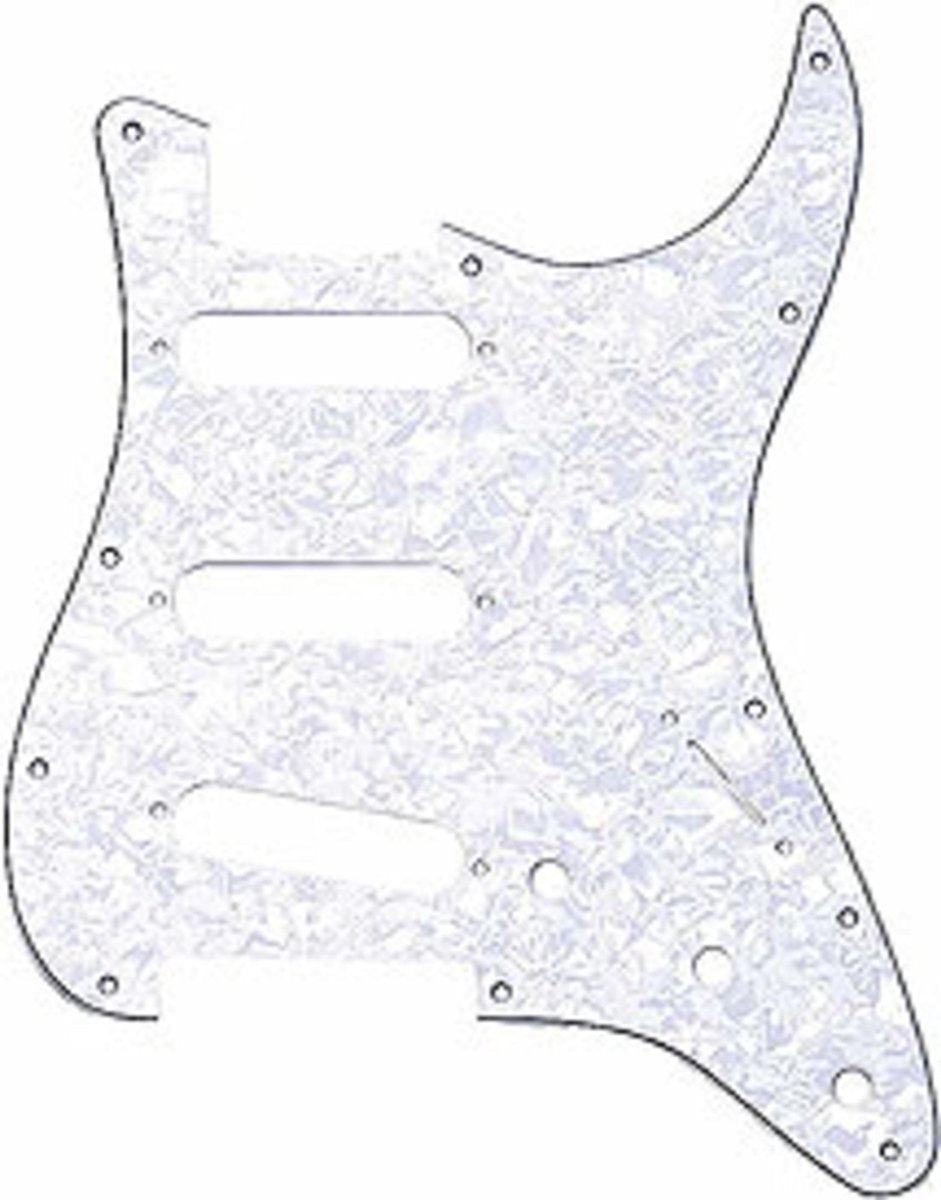 Modern Style Pickguard Strat wit Pearl 4-Ply 11-Hole