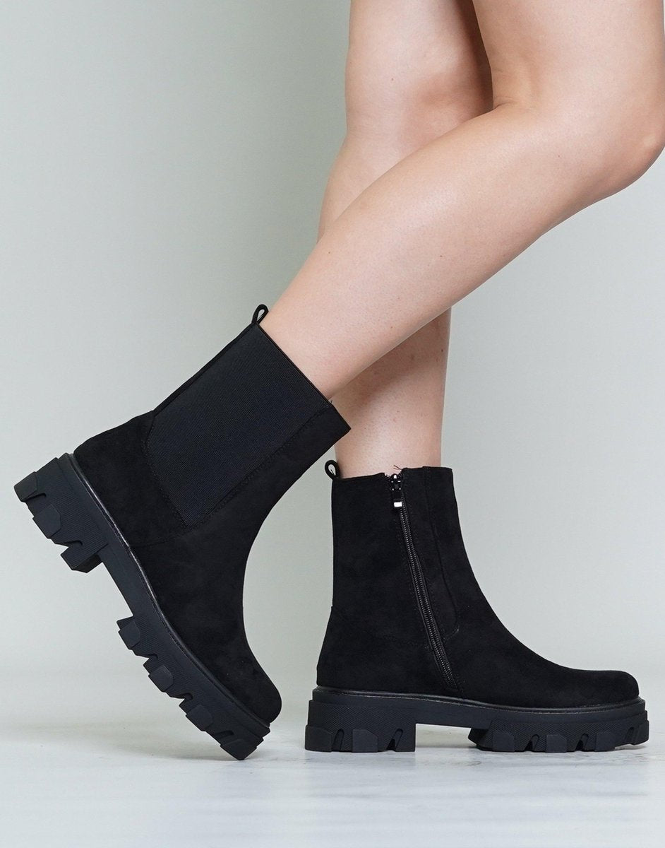 Zwarte chelsea boots suède 40 / Zwart