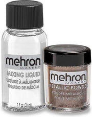 Mehron Schmink Metallic Poeder + Mixing Liquid - Bronze