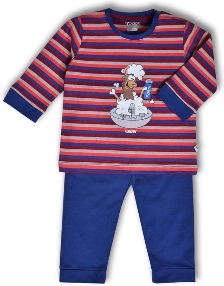 Jongens pyjama rood-blauw