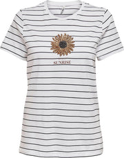 Onlkita Life Reg S/s Sunflower Top 15239537 Bright White/sunrise