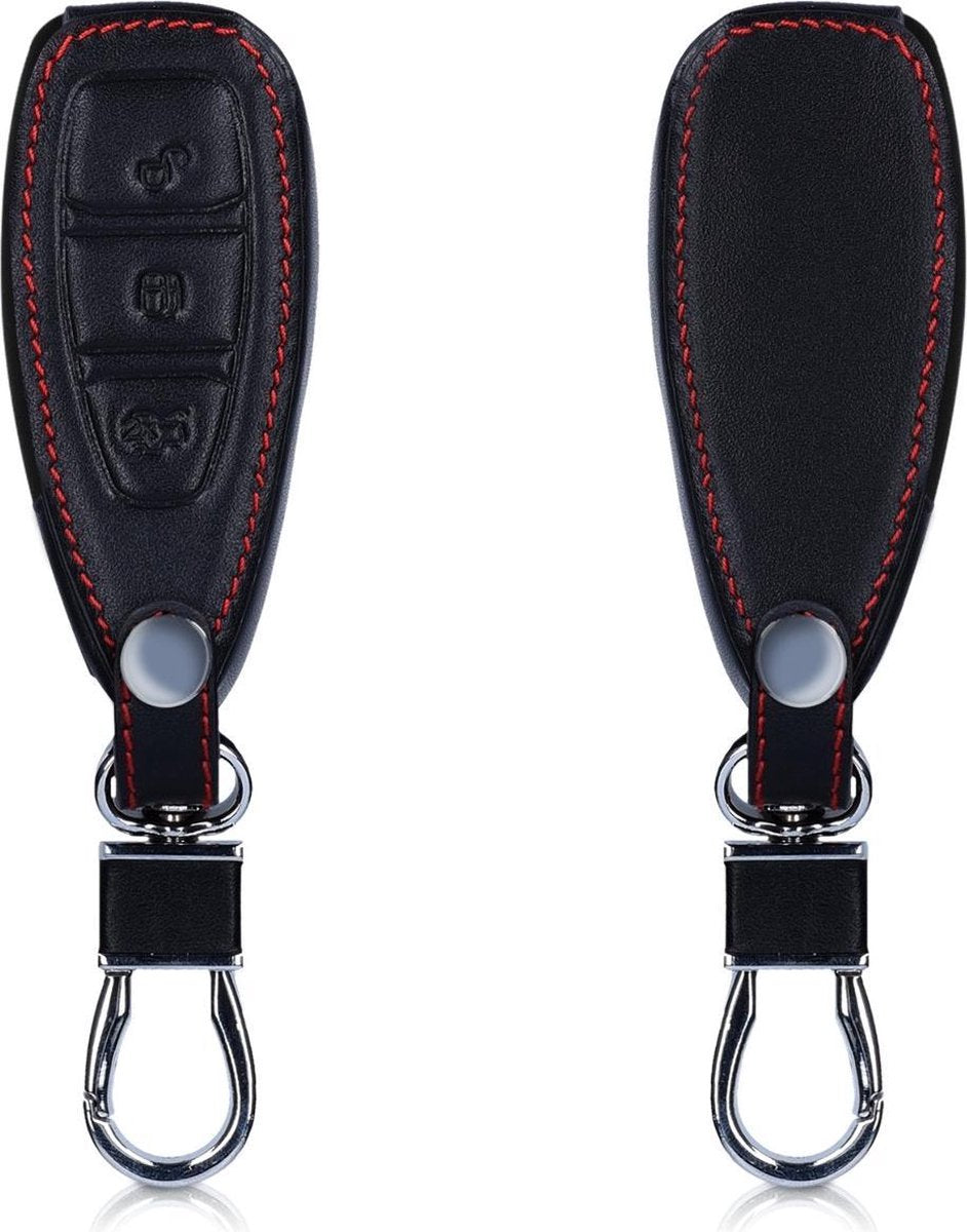 kwmobile autosleutelhoes voor Ford 3-knops autosleutel Keyless Go - Beschermhoes van imitatieleer in zwart