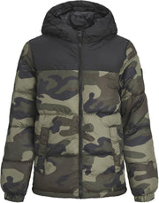 JACK&JONES JUNIOR JJPAUL PUFFER HOOD JR Jongens Jas - Maat 140