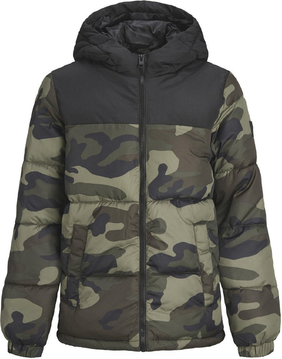 JACK&JONES JUNIOR JJPAUL PUFFER HOOD JR Jongens Jas - Maat 140