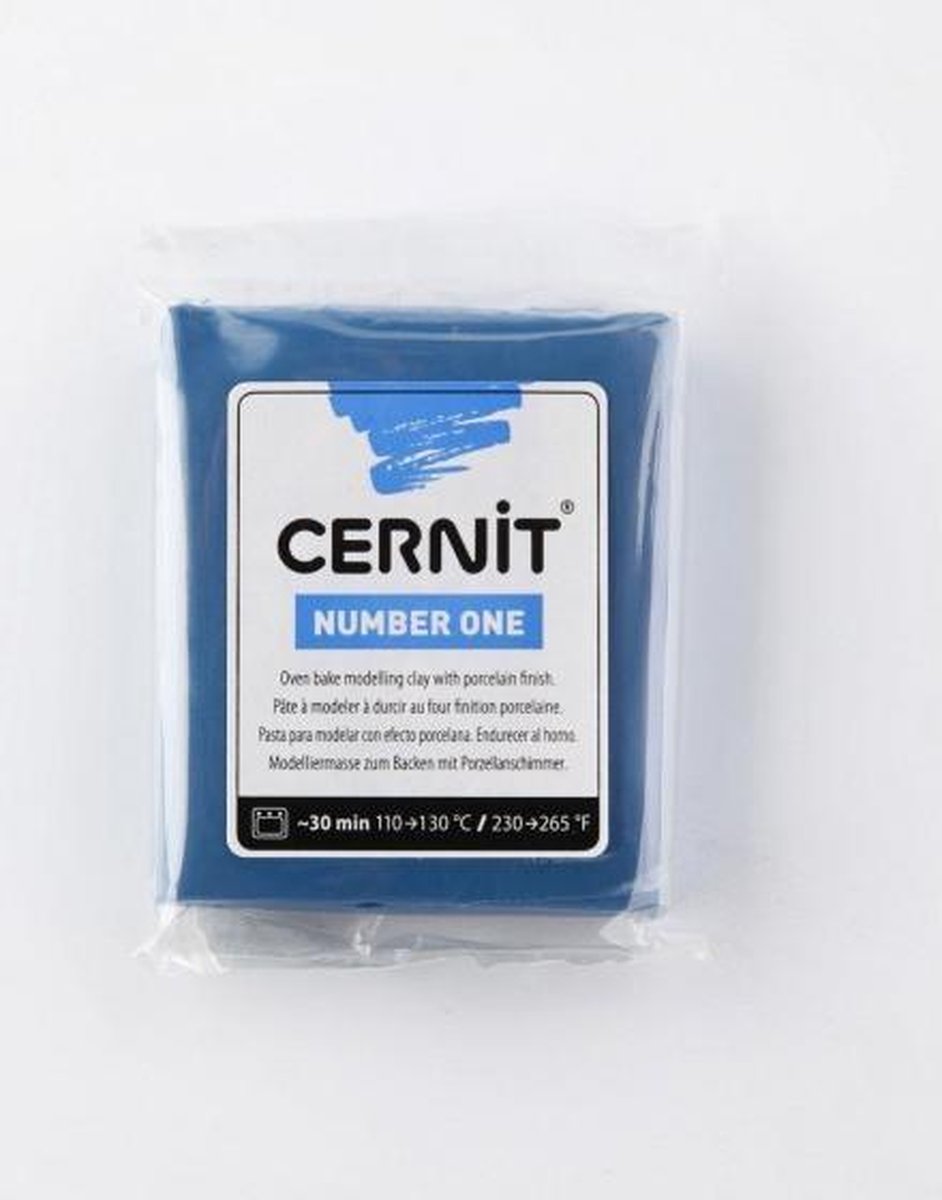 Boetseerklei - Cernit Number one 56g navy-blue - 6 stuk