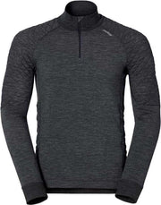 Odlo - ondershirt l/s half zip revolution I - heren - zwart - maat S