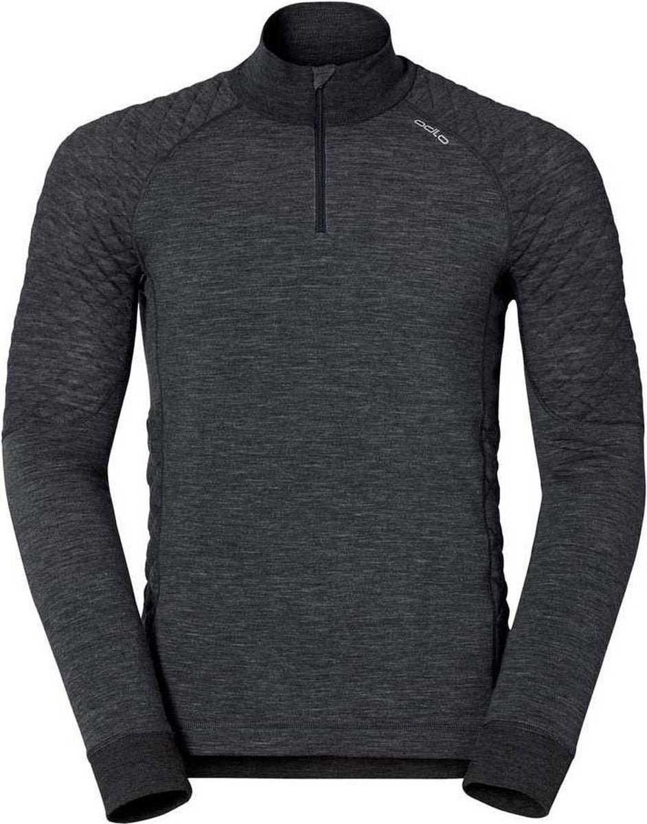 Odlo - ondershirt l/s half zip revolution I - heren - zwart - maat S