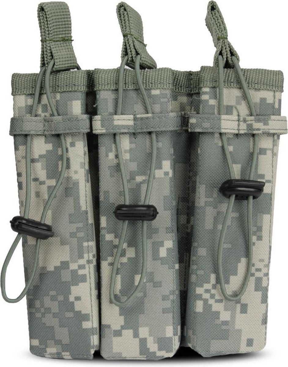 101Inc Molle pouch Sidearm 3 Mag. B digital ACU camo