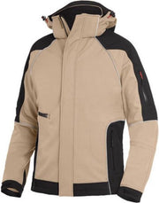 Fhb Softshell Jas +capuchon Walter Khaki/ Zwart Mt L
