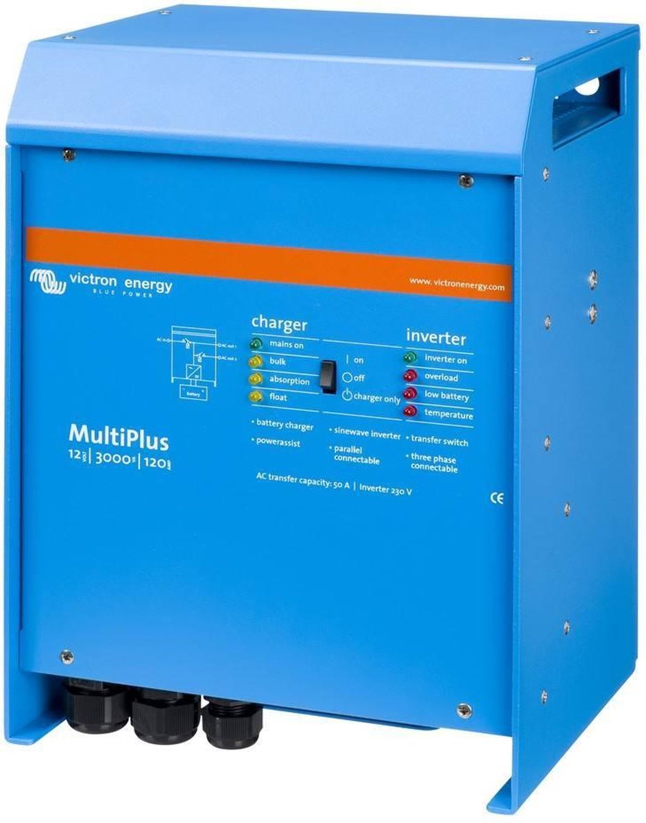 Victron MultiPlus omvormer / acculader  12v/3000/120    16A