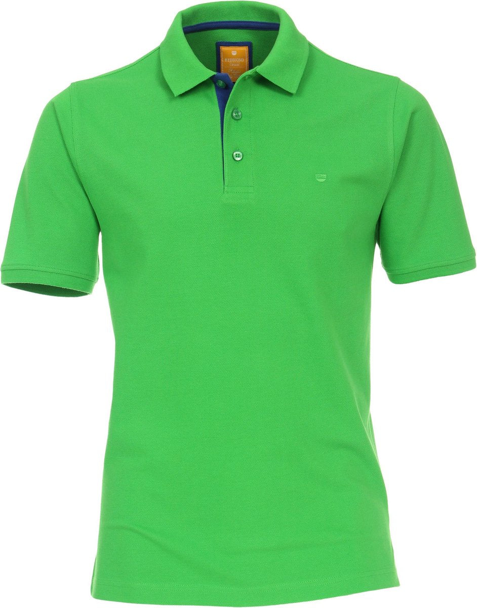 Redmond Modern Fit poloshirt - groen (blauw contrast) -  Maat: 3XL