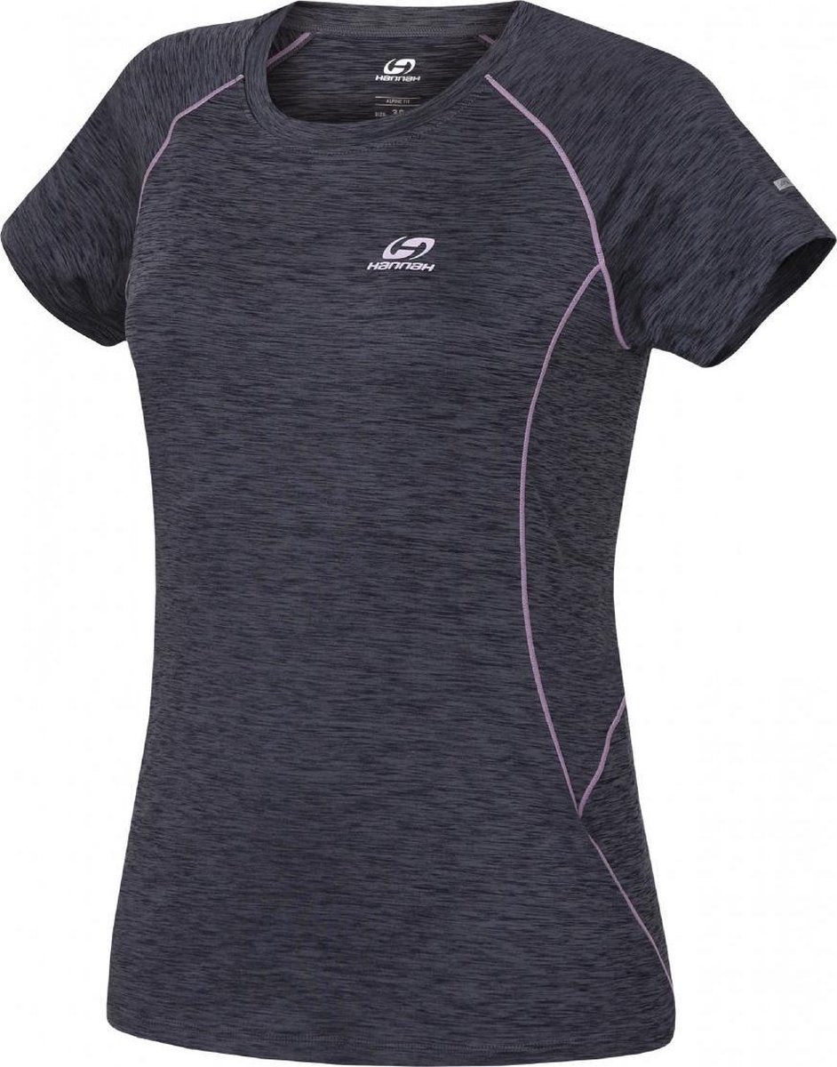 Hannah Sportshirt Shelly Dames Polyester Donkergrijs Maat 42