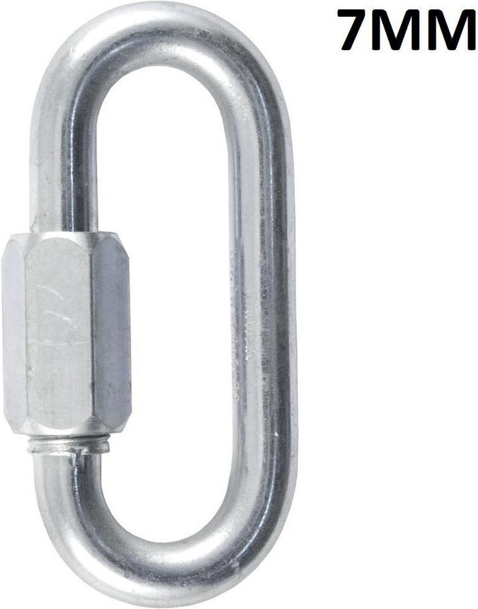 Quick link - 7 mm - gegalvaniseerd - schroef lock - 4 stuks