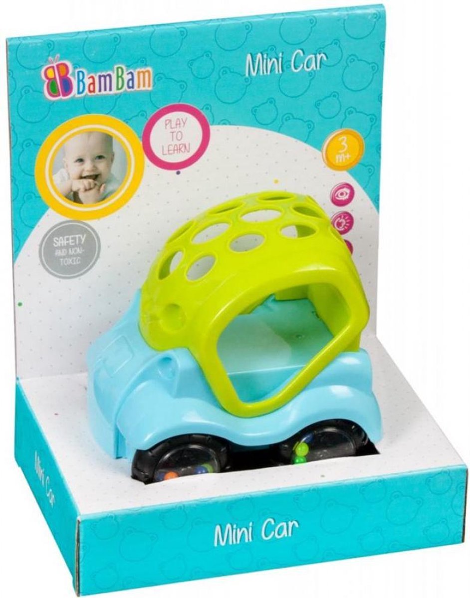 Bam Bam mini-speelgoed auto - Rammelaar Bijtspeelgoed met Geluidjes Baby Peuter - 3m+