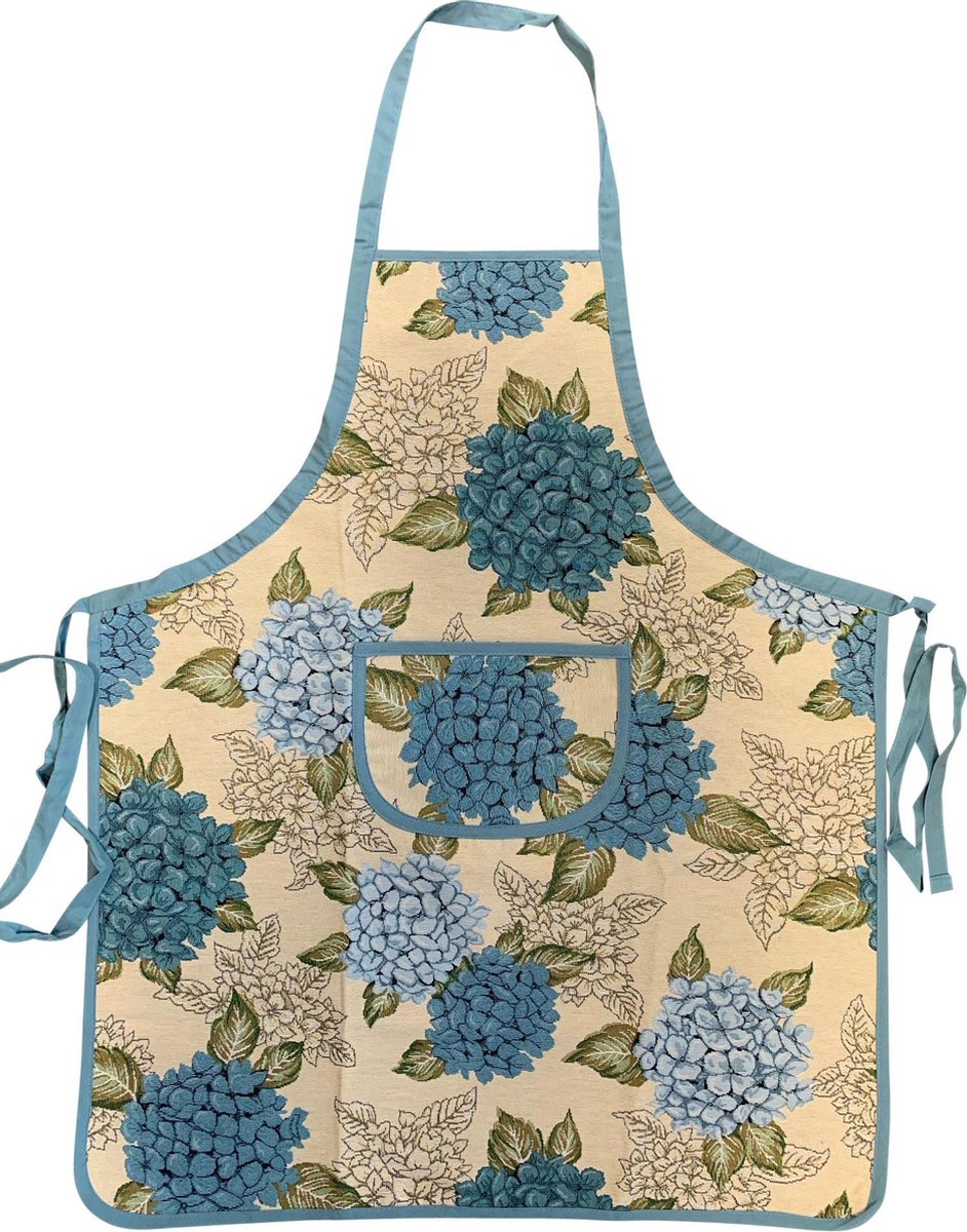 Schort - luxe gobelinstof - Hortensia