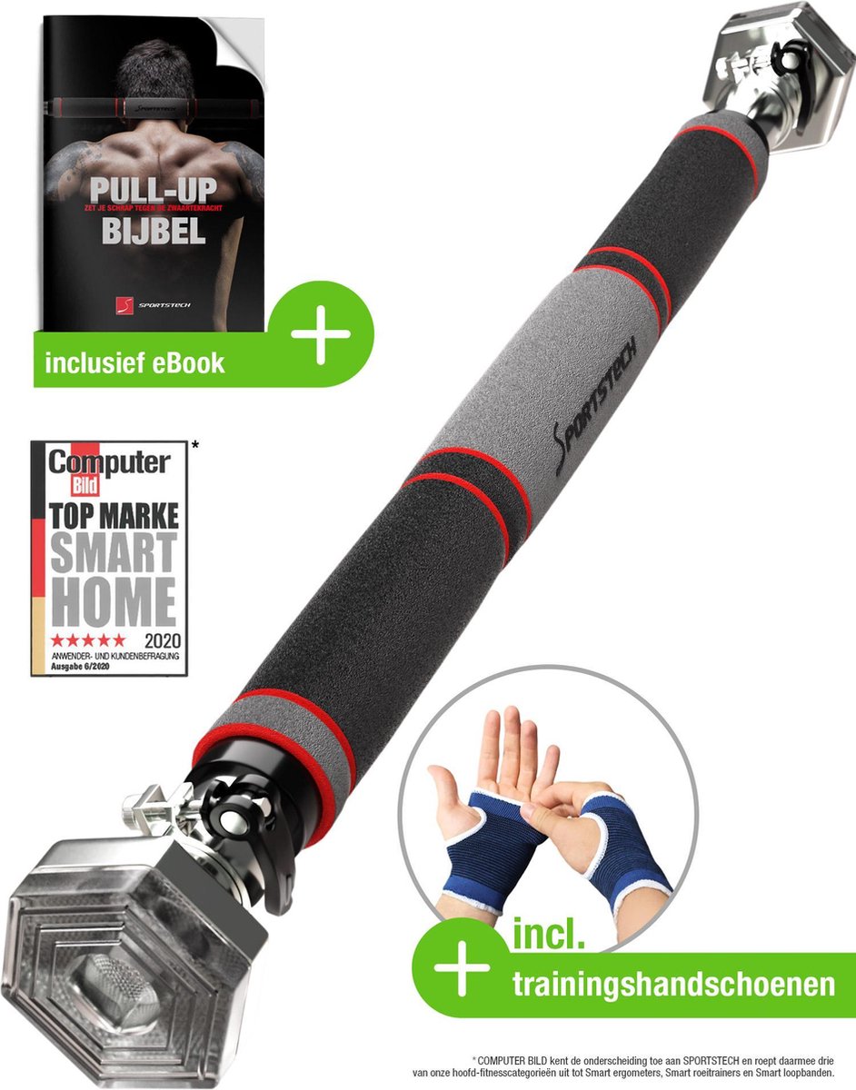 Sportstech optrekstang KS200 - deurkozijn bevestiging - pull up bar