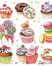 Servetten met cupcakes