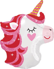 Anagram Folieballon Unicorn 40 X 53 Cm Wit