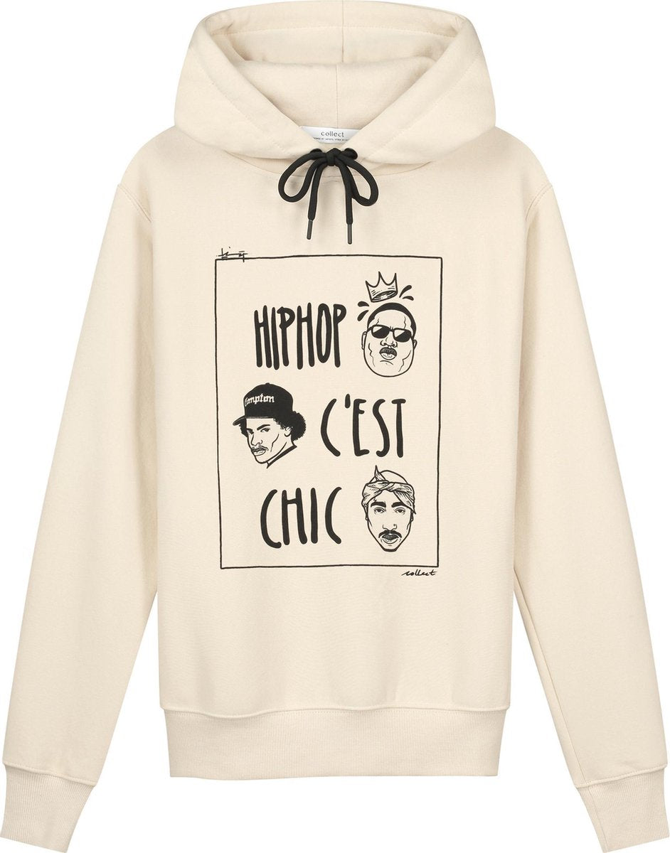 Collect The Label - Hip Hop C'est Chic Hoodie - Beige - Unisex - S