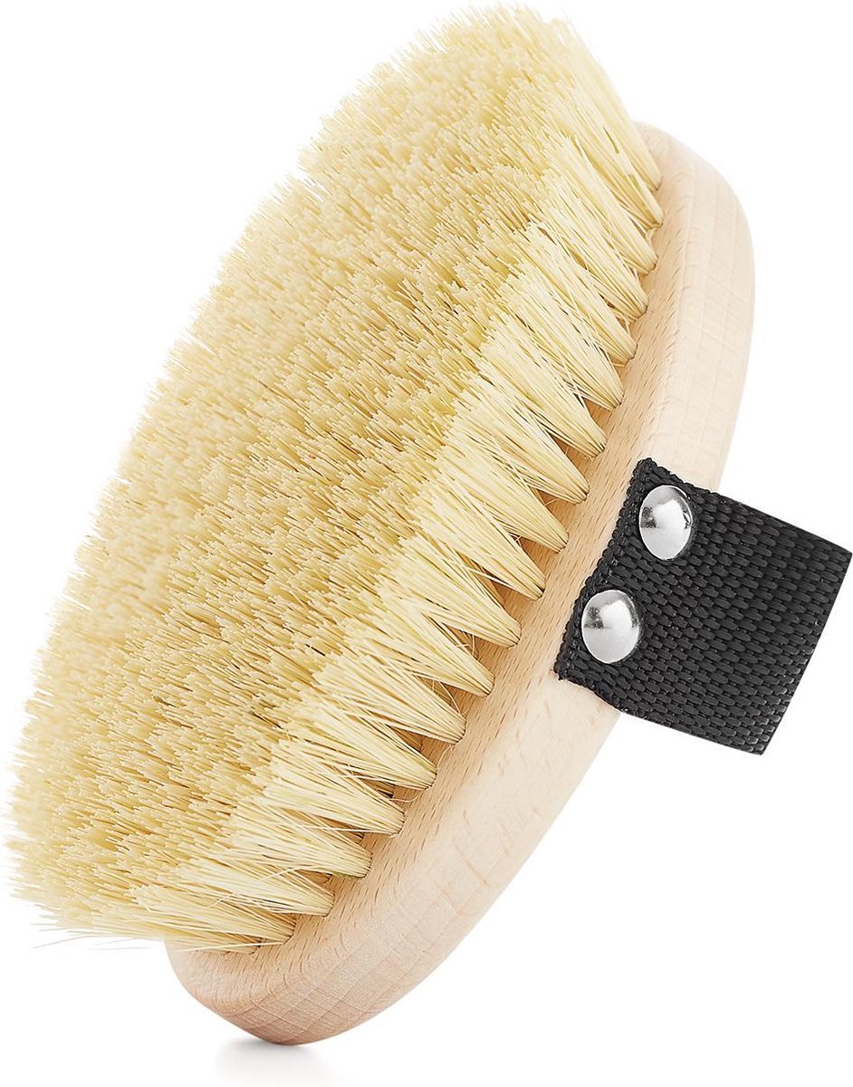Mokosh | Body Massage Brush | Anti-Cellulitis Borstel | Dry Brush Lichaamsborstel met Hoogwaardige Natuurlijke Haren | Droogborstel | Detox Massage Brush | Doucheborstel | Badborstel | Droogborstelen | Duurzaam en Huidvriendelijk Massageborstel
