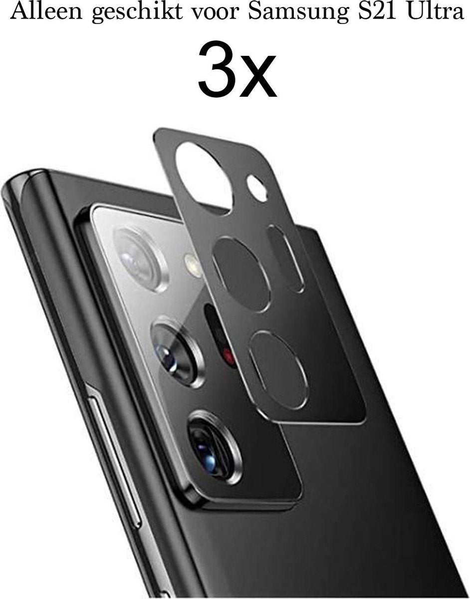 Beschermglas Samsung S21 Ultra Screenprotector - Samsung Galaxy S21 Ultra Screenprotector - Samsung S21 Ultra Screen Protector Camera - 3 stuks