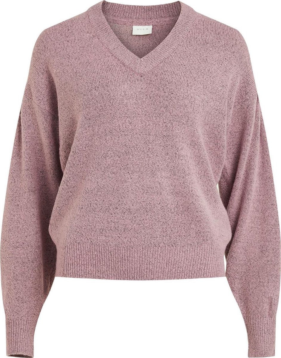 Vinamsi L/s V-neck Knit Top /rx 14067184 Wild Rose/melange
