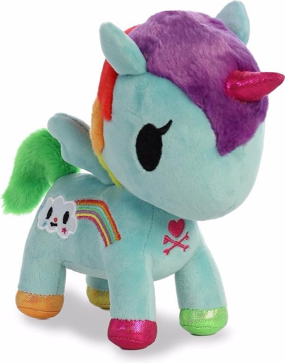 Pluche mint eenhoorn knuffel 25 cm - knuffeldier / knuffels