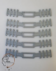 EarComfort LUXE 5 stuks zilver -Earsaver - Ear saver - Mondkapje dragen zonder pijn en irritatie - mondkapje houder - earsaver mondmasker - aantrekhulp - mondkapje beschermstuk - draagband mondmasker - oorbeschermer - strip voor mondkapje - earbuddie